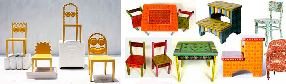 kitsch style of interior furniture