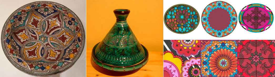 Moroccan-pottery-geometric-patterns